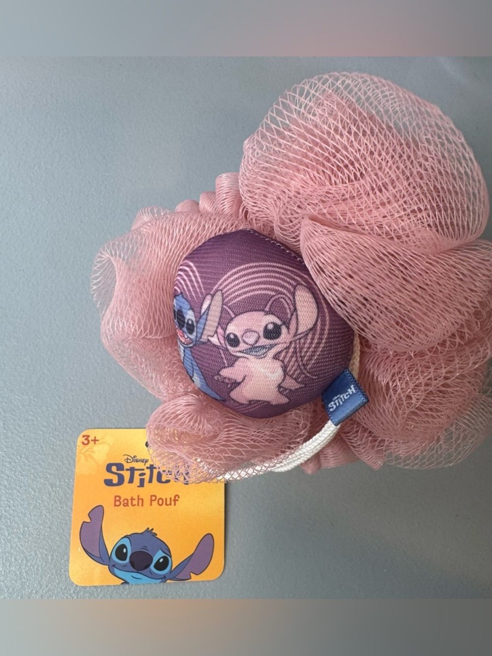 Disney Stitch and angel link  Mesh Bath Pouf scrubber Characters novelty pastel